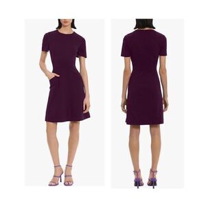 Donna Morgan Women's Dresses Jewel Neck Fit and Flare Dress